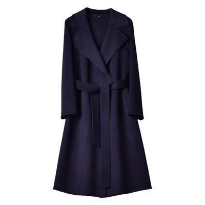 再曦长款双面呢大衣100%羊毛