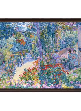 风色简约轻奢花卉油画客厅风景画