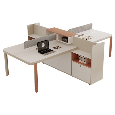 简约职员办公桌椅组合四人位财务桌电脑桌双人工位办公室员工卡位