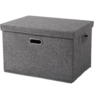 家用衣服收纳箱棉麻整理盒衣柜衣物被子折叠储物筐搬家换季新神器