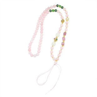 珍珠编绳国风天珠唐卡项链绳串珠挂脖全珠链古风挂链DIY吊坠配链