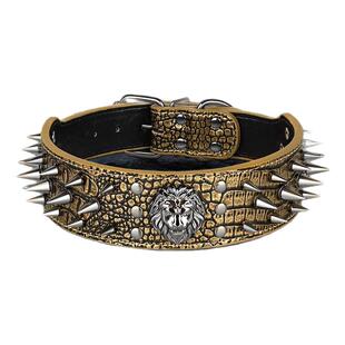 狗狗防咬项圈铆钉脖圈钉子恶霸狗圈猛犬打架保护脖套中大型犬狗链