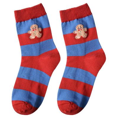 vivid韩国吸汗女棉圣诞中筒袜潮