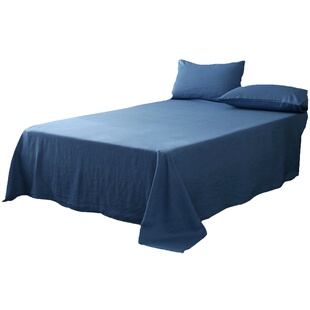 （进店必撸）进口法国原料!夏季凉爽透气舒适100%纯亚麻床单单件