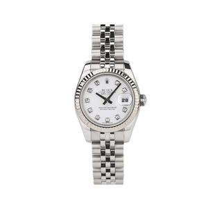 【自营】中古99新Rolex劳力士镶钻白盘18K白金机械手表女款179174