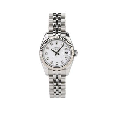 劳力士镶钻白盘自动机械女表