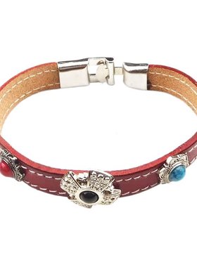 十字树脂时尚个性轻巧朋克皮手环