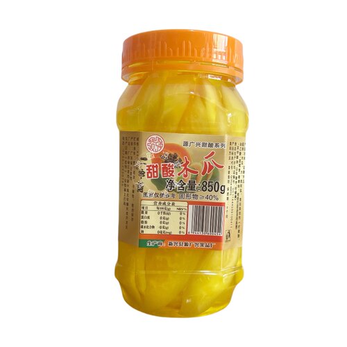 新兴特产酸味甜酸瓶装萝卜酸芒果仁面酸菜木瓜姜片荞头蒜头850克