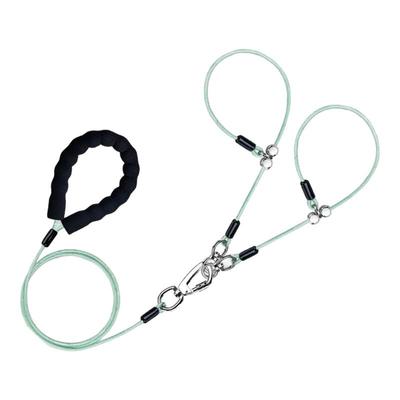 反光中型犬一拖二防爆冲狗牵引绳