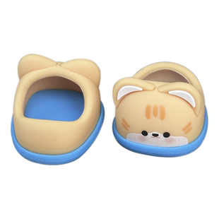 可站立娃鞋20cm棉花娃娃鞋子毛绒玩具公仔娃用小拖鞋拍照道具配件