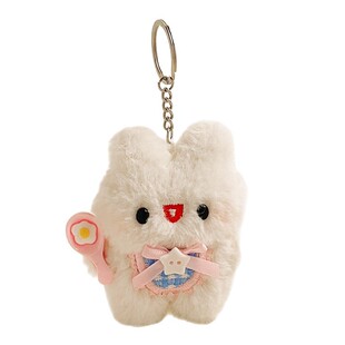 可爱毛绒兔子公仔钥匙扣时尚玩偶包包挂件挂饰女士精致汽车钥匙链