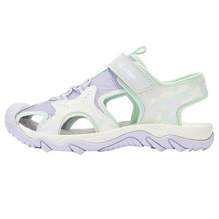 特步童鞋2026夏季新款女童包头凉鞋防滑儿童沙滩鞋中大童运动鞋子