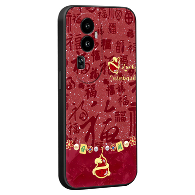 luckrider适用于opporeno10pro+手机壳phu110防摔保护套oppo高级感reno10pro+江南风phu110荷花彩绘oppo古香