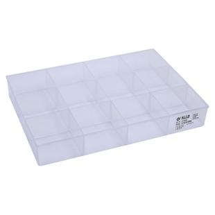 分隔零件盒长方形分类格子无盖透明塑料分格螺丝盒电子元件收纳盒