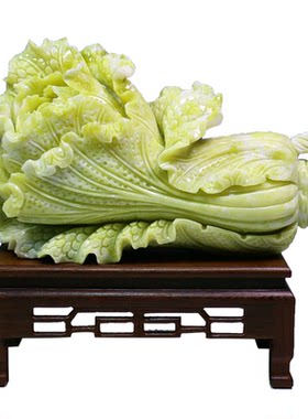 天然玉石白菜摆件玉雕厂直供