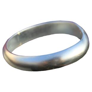 青琐记 纯手工999素银光面马蹄形手镯女闭口 送妈妈礼物 传世之贰