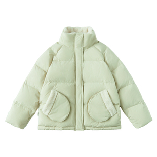 棵初25年冬季新款亲子中大女童休闲保暖羽绒服三防面料防钻绒外套