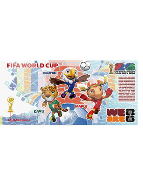 首发金标FIFA2026美加墨世界足球杯官方纪念品钞币章珍藏套装周边