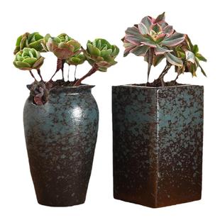 多肉花盆陶瓷法师老桩盆大口径特价清仓北欧简约多肉花盆套装组合