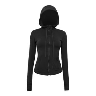 lulu同款瑜伽服Define女士运动外套磨毛连帽健身上衣修身显瘦夹克
