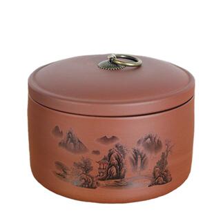 茶叶罐紫砂茶叶罐陶瓷密封罐大号储存罐普洱散装罐家用茶叶包装盒