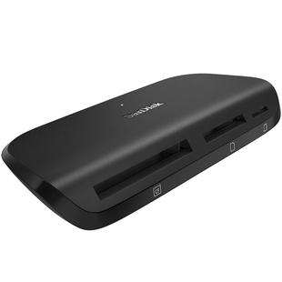 闪迪USB-C接口多合一读卡器UHS-II SD卡TF卡CF卡通用高速读卡器