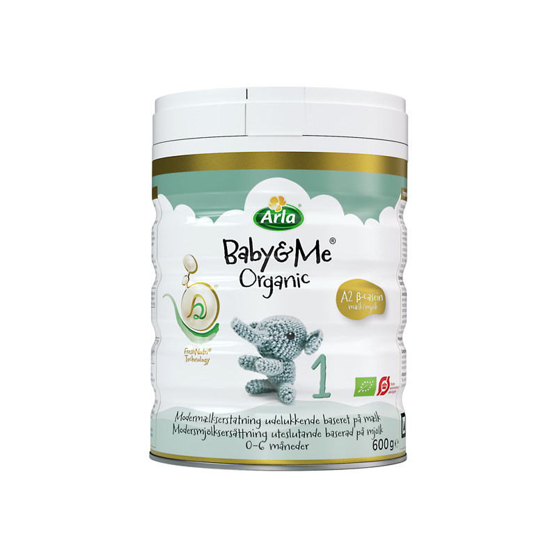 Arla宝贝与我 丹麦进口 有机A2 白金罐 婴儿奶粉 1段600g 0-6个月
