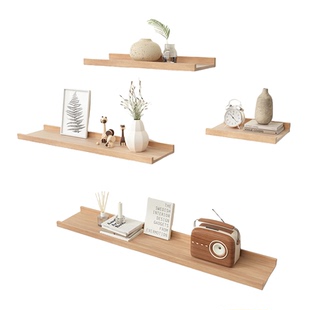 定制实木荣誉墙企业公司墙上置物架一字板隔板置物板层板展示架