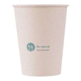 得力一次性本色纸杯100只大号家用原木纸浆安全无味无漂白厚水杯