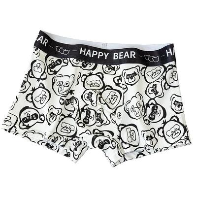 可爱卡通小熊纯棉平角裤7A抗菌裆