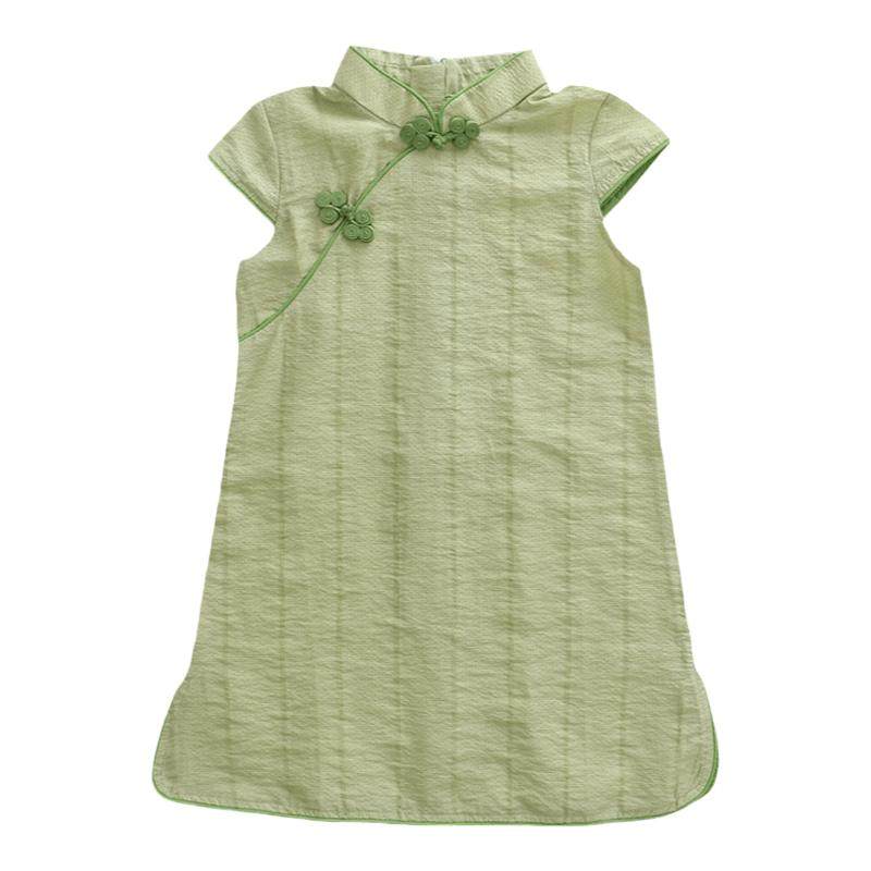 叙罗女童短袖旗袍汉服唐装