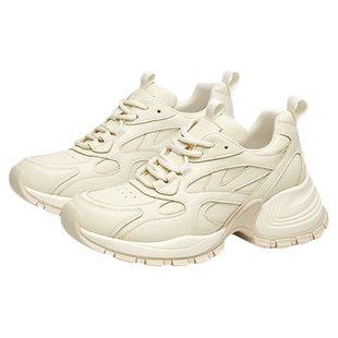 KISSCAT接吻猫秋季新款厚底增高老爹鞋女运动小白鞋女士休闲鞋