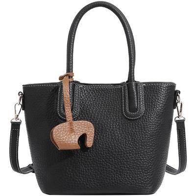 【旗舰店】质感荔枝纹菜篮子包