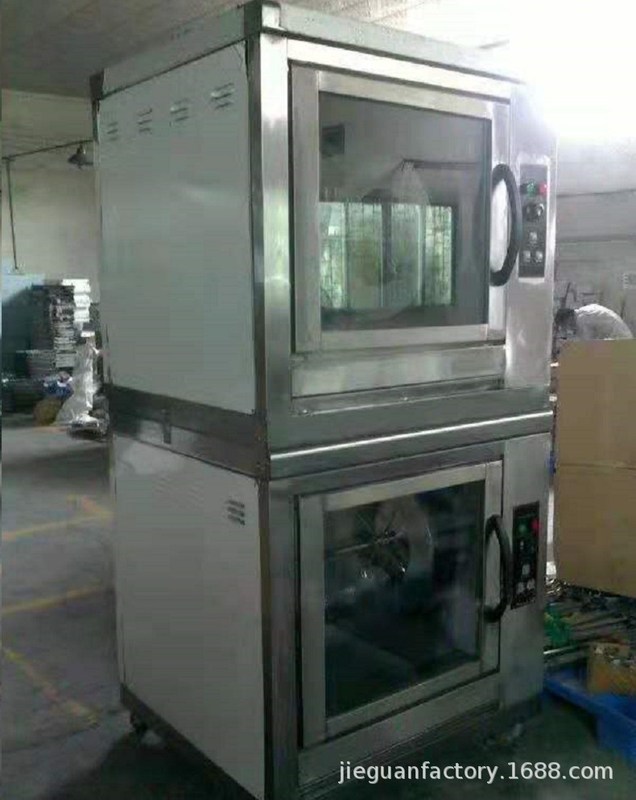 杰冠EB-202大容量48只双层电烤鸡炉商用旋转烤鸭炉电热烘烤箱