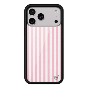 Wildflower粉色条纹手机壳Pink Stripes适用苹果iPhone17/16/15/14/Pro/Max硬壳全包保护套防摔wf可爱少女