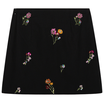 落落狷介黑色亮片短款半身裙女