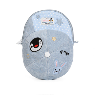 VANWALK Pingu企鹅新款撞色帽子单肩包少女出游休闲ins小众斜挎包