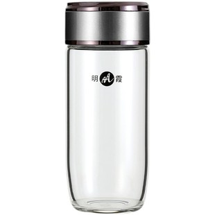 明霞3418单层鹅蛋大肚玻璃水杯商务礼品广告杯订定制小礼品赠品杯