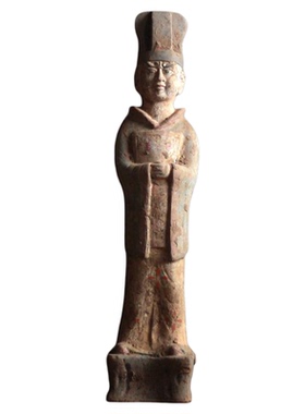 洛阳仿古彩绘文官武士摆件