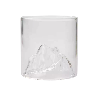 复古国潮风泡茶杯富士山杯山河观山杯喝水耐热艺术威士忌玻璃杯