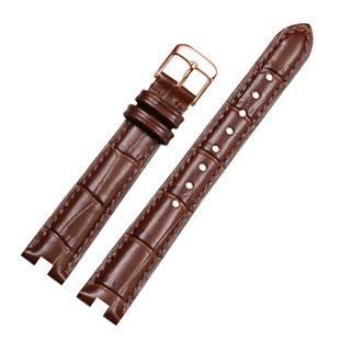 适配天梭1853嘉丽小美人表带女T126207原装款1853真皮手表带12mm