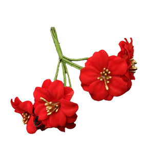 圣诞花红色金色银色花花朵整包假花仿真花手工diy配件材料饰品