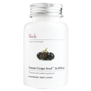 Unichi Grape Seed丹拿黑葡萄籽精华胶囊 60粒李湘推荐米雪高