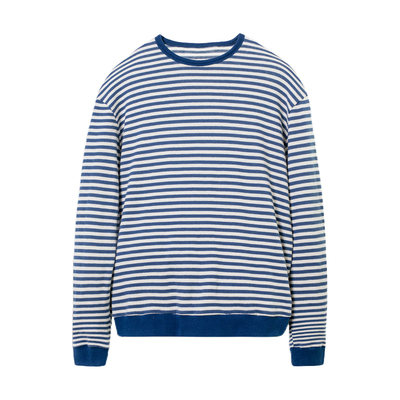 ARBA高级法式海燕蓝白条针织毛衣