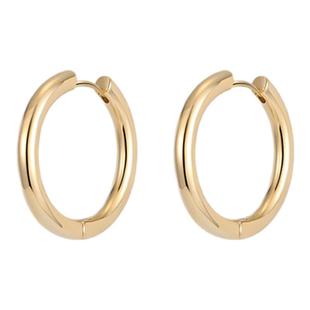 素圈耳环女圈圈耳扣2025新款爆款时尚气质高级感耳圈圆圈金属耳饰