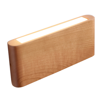 鸿准卧室床头书房樱桃木极简壁灯