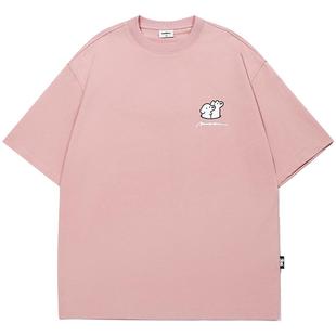 明星同款GUUKA&matsui联名小狗重磅t恤短袖男生 正肩半袖上衣合身