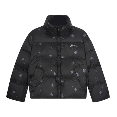 Double L2 美式满印星星立领棉服女2025年冬季新款保暖面包服外套