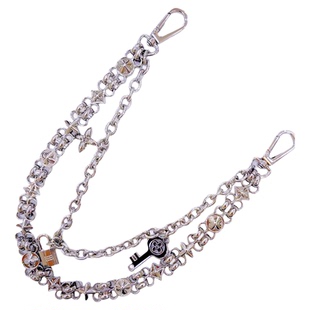 适用lv biker包包珍珠双链子挂饰改造缪思女神LISA同款链条装饰链