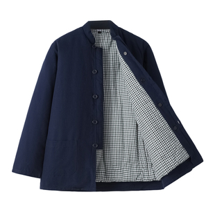 中式棉袄男秋冬唐装外套中老年人男装加厚棉花袄复古风保暖爷爷装